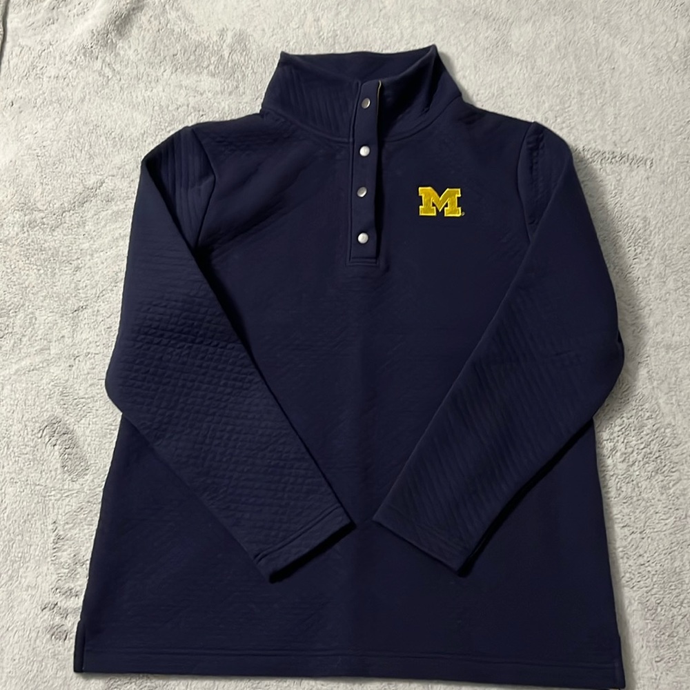 Michigan pullover navy & yellow